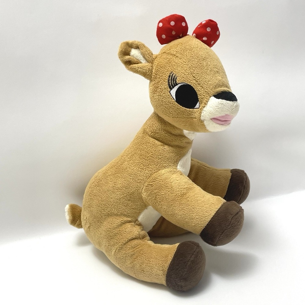 Rudolph the‎ Red-Nosed Reindeer Clarice 12" Plush Press Ear - Plays Music!